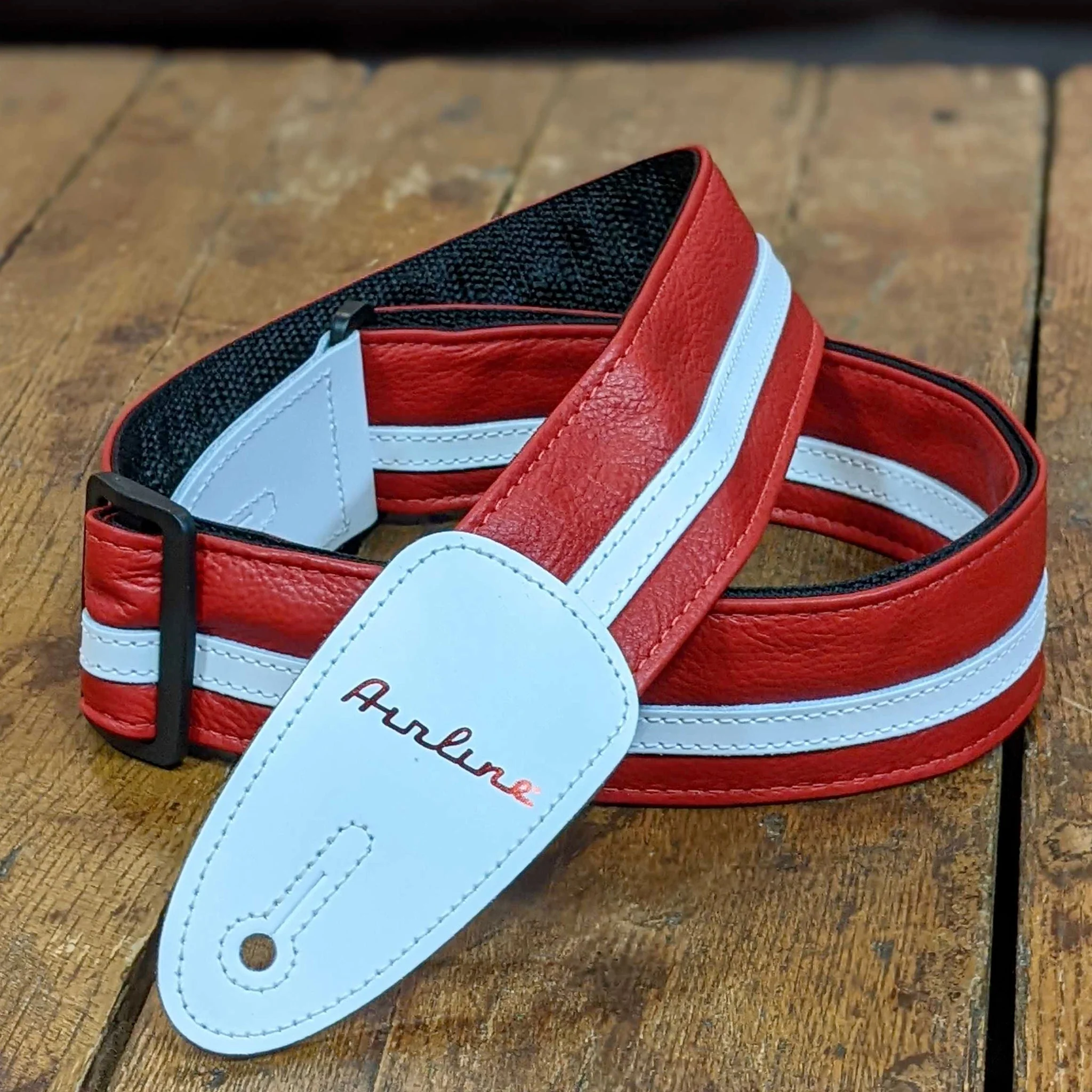 Airline Custom Leather Guitar Strap - Image 3