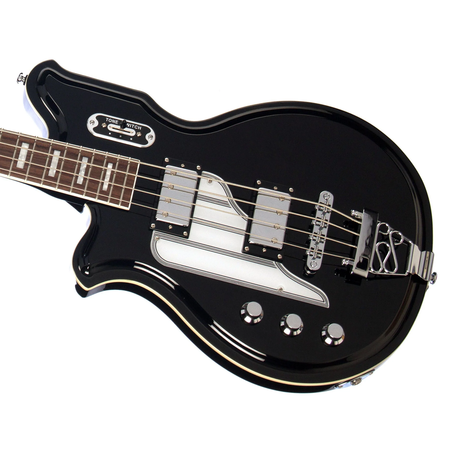 Airline Guitars MAP Bass Short Scale Black Left-Handed - Image 3
