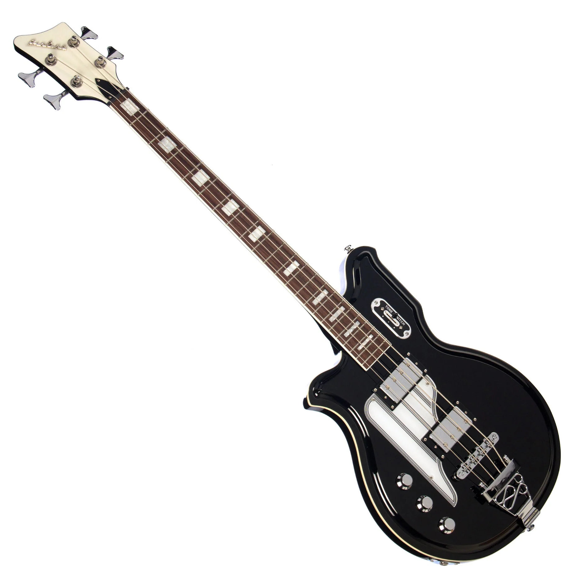 Airline Guitars MAP Bass Short Scale Black Left-Handed - Image 6