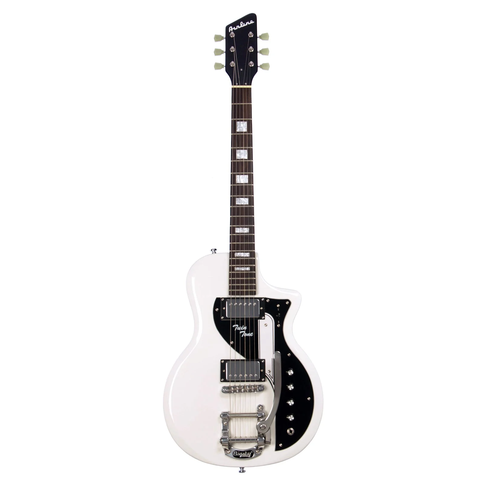 Airline Guitars Twin Tone DLX White - Image 6